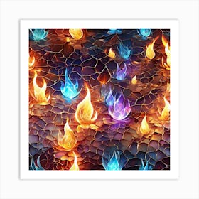 Fire Flames 3 Art Print