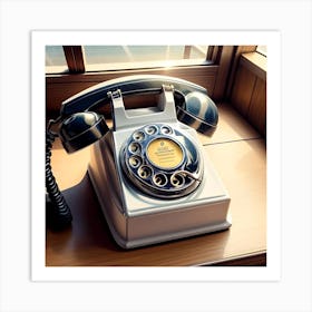 Vintage Telephone Art Print