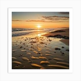 Sunrise On The Beach Art Print