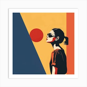 Woman In Sunglasses 1 Art Print