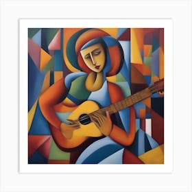 Abstract Acoustic Guitar 6 Art Print
