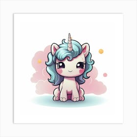 Cute Unicorn 294 Art Print