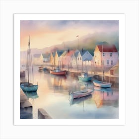 Day At The Harbor Art Print