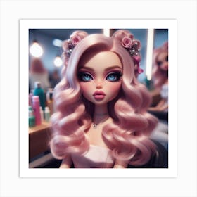 Pink Haired Doll 1 Art Print