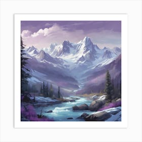 Snowy Mountains 4 Art Print