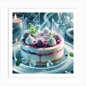 Frozen Serenity Cheesecake Art Print