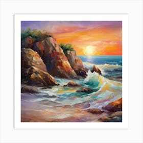 Sunset On The Beach 25 Art Print