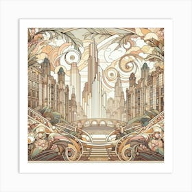 Nouveau Cityscape Art Print