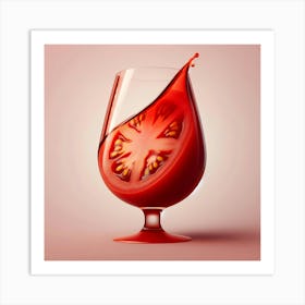 Tomato Juice In A Glass Art Print