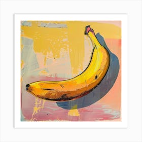 Banana with Shadow Art Print