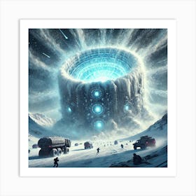 A Futuristic Sci Fi Depiction Of The Cryo Titan Te Art Print