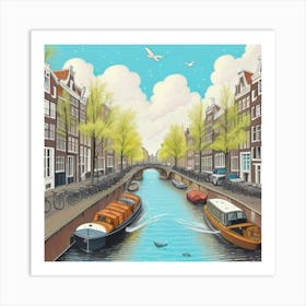 Amsterdam Canal 1 Art Print