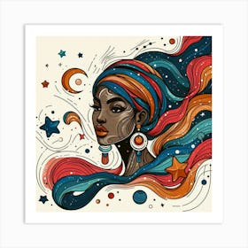 Lyricelle Celestial Portrait Art Print