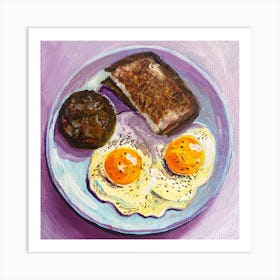 Breakfast Square Art Print