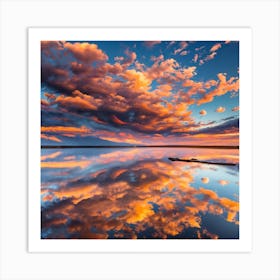 Sunset Reflected In Water 2 Art Print