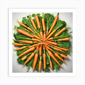 Frame Created From Carrots And Nothing In Center Ultra Hd Realistic Vivid Colors Highly Detailed (2) Art Print