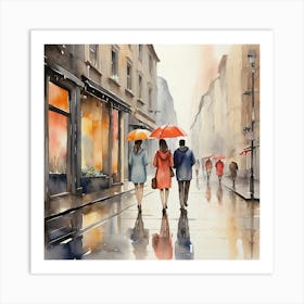 Rainy Day In Paris Art Print