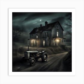Haunted Farm House Art Print