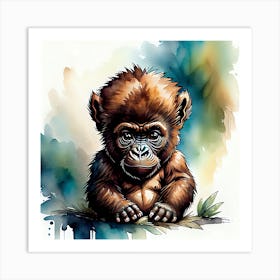 Baby Monkey Art Print