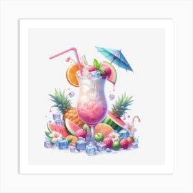 Tropical Drink Art Print