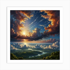 Clouds Over The Valley Art Print