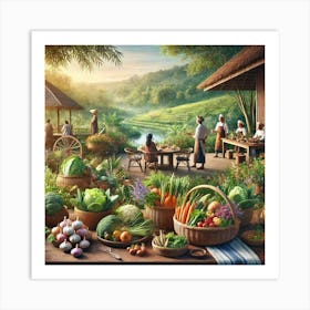 A Picturesque Scene Showcasing Locally Sourced Ing Art Print