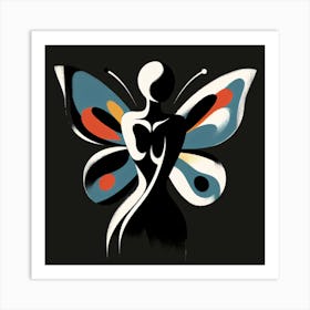 Bold Butterfly Woman Abstract V Art Print