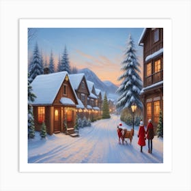 Christmas Village 5 Art Print