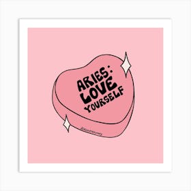 Aries Conversation Heart Art Print