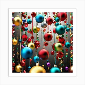 Christmas Ornaments 147 Art Print