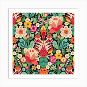 Floral Pattern 15 Art Print