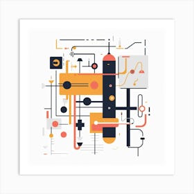 A Workflow Automation Vector Design Illustration 1718669261 3 Art Print