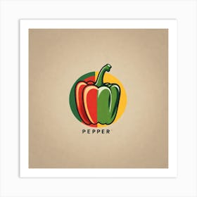 Bell Pepper Logo With Pure Background (19) Art Print