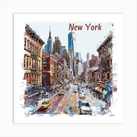 PostCard Artwork New York 1 Art Print