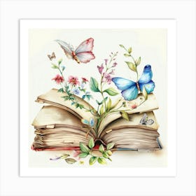 Butterfly Book Art Print