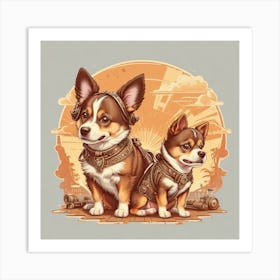 Corgis Art Print