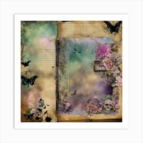 Shabbychicdreamymistpasteljunkjournalsgothi3 Art Print