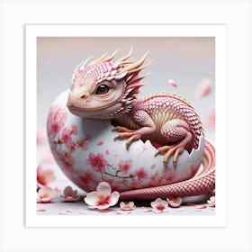 Lizard In An Egg 1 Art Print