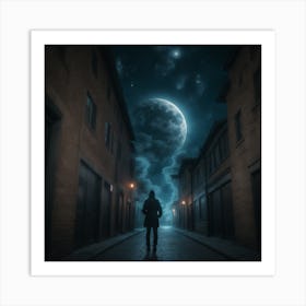 Wizard In Dark Alley Art Print