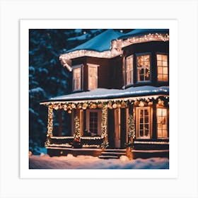 Christmas House 1 Art Print