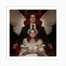 Devil And Angel 1 Art Print