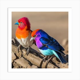 Colorful Birds Art Print