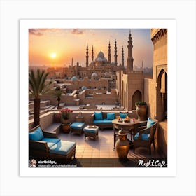 Sunset In Egypt Art Print