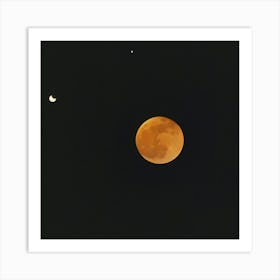 Moon And Eclipse Art Print