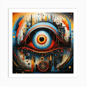 Eye Of The City Abstract Alchemy Art Print Art Print