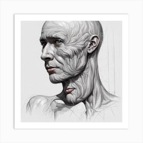 Man'S Face 4 Art Print