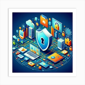 Cyber Security Art Print