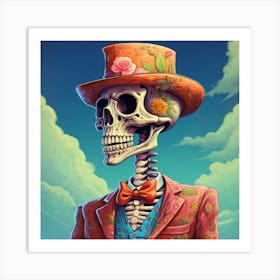 Day Of The Dead Skeleton 2 Art Print