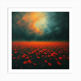 Red Poppy Field Art Print