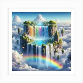 Rainbow Waterfall 2 Art Print